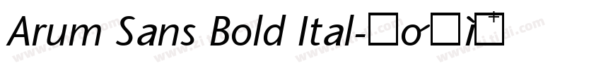 Arum Sans Bold Ital字体转换